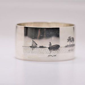 Antique Persian Silver Napkin Ring